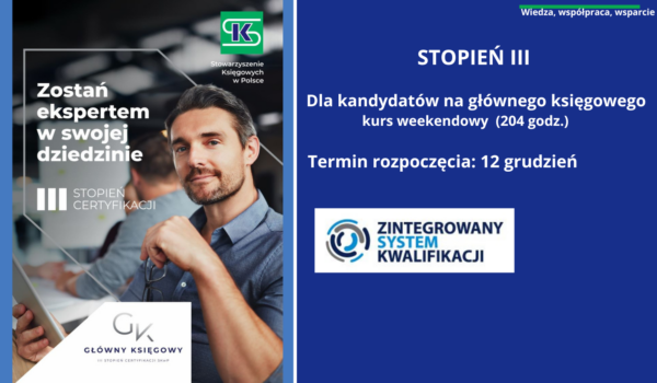 Chcesz zdobyć wiedzę Głównego Księgowego? Zapraszamy na kurs wieczorowy