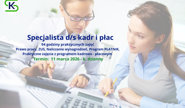Specjalista d/s kadr i płac - kurs dzienny