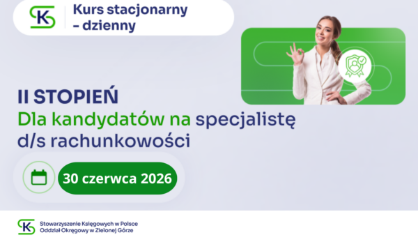 Certyfikowany kurs księgowości  - STOPIEŃ II