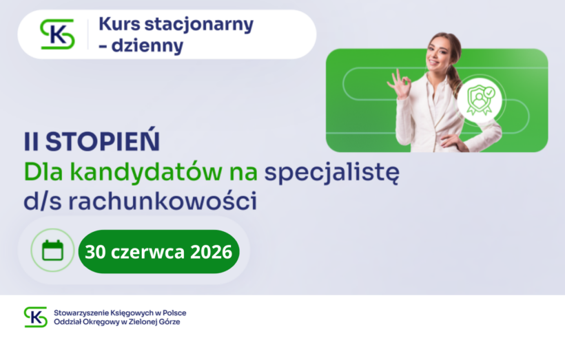Certyfikowany kurs księgowości  - STOPIEŃ II